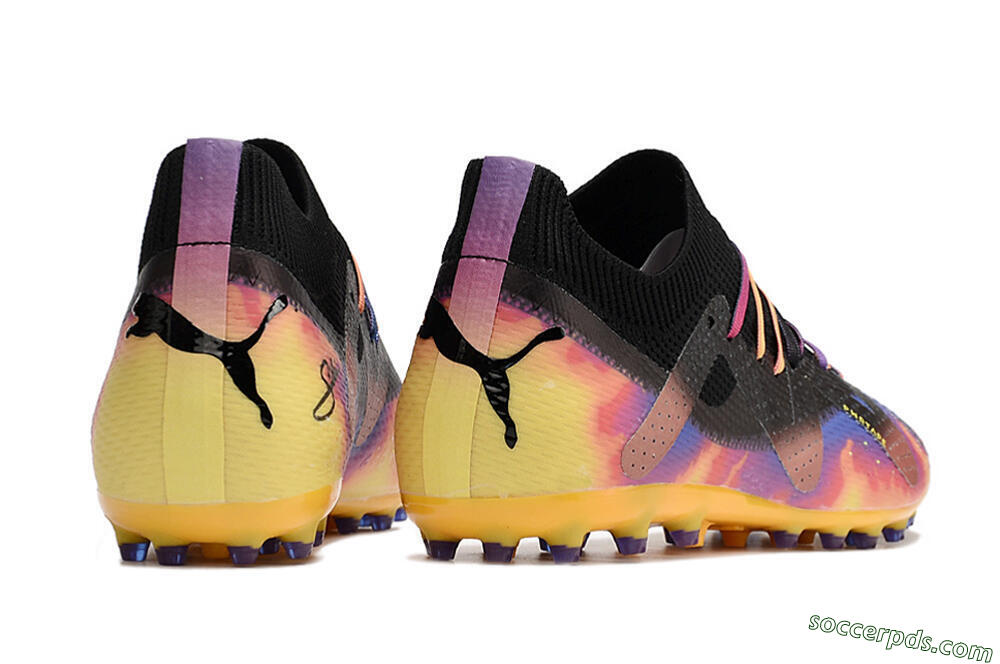 Puma Future Ultimate MG Low-Tops Football Boots - Black/Gold/Blue 6