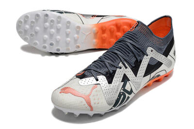 Puma Future Ultimate MG Low-Tops Football Boots - White/Grey/Orange