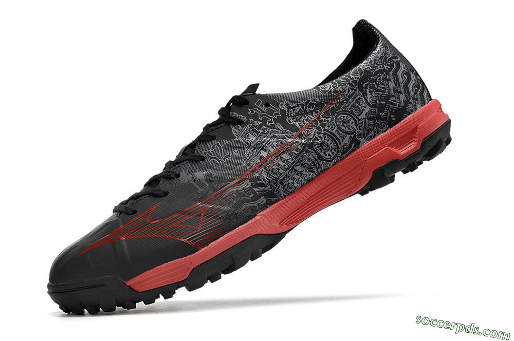 Mizuno Alpha Made in Japan TF Low-Tops Football Shoes - Gery/Black/Red 5