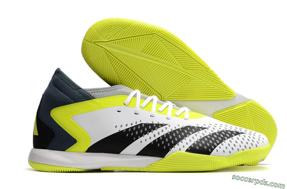 Adidas Predator Accuracy.3 IC Low-Tops Football Shoes - White/Black/Yellow 1