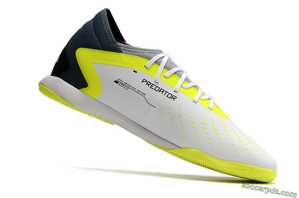 Adidas Predator Accuracy.3 IC Low-Tops Football Shoes - White/Black/Yellow 4