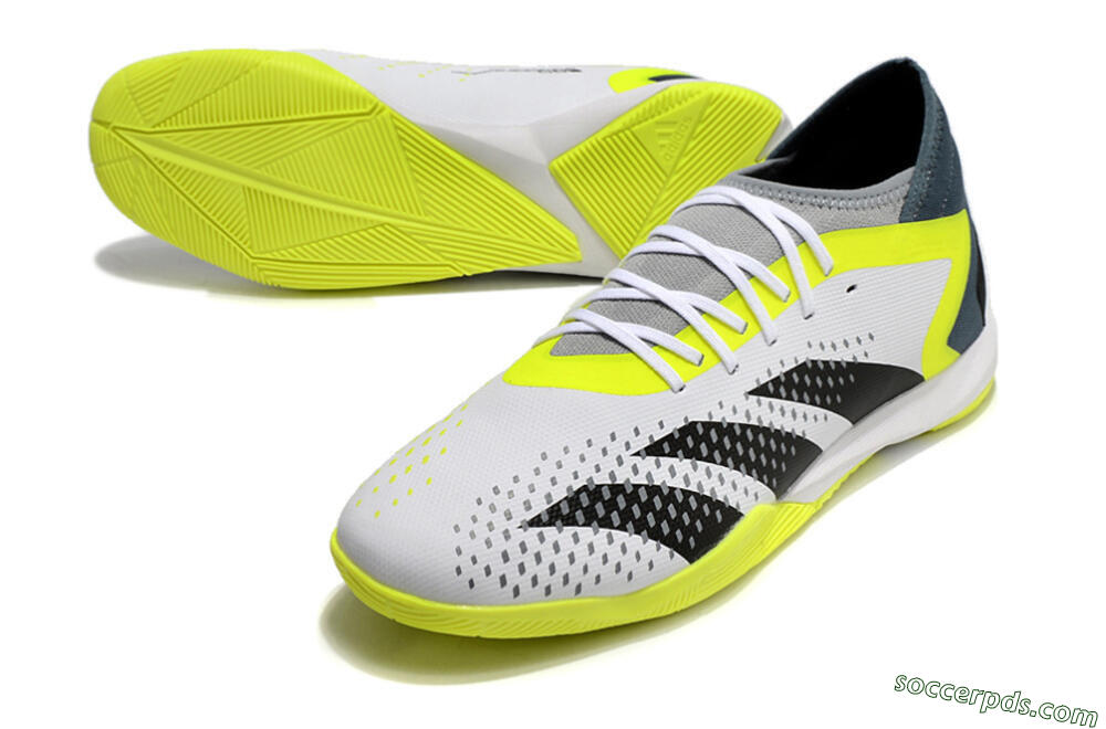 Adidas Predator Accuracy.3 IC Low-Tops Football Shoes - White/Black/Yellow 3