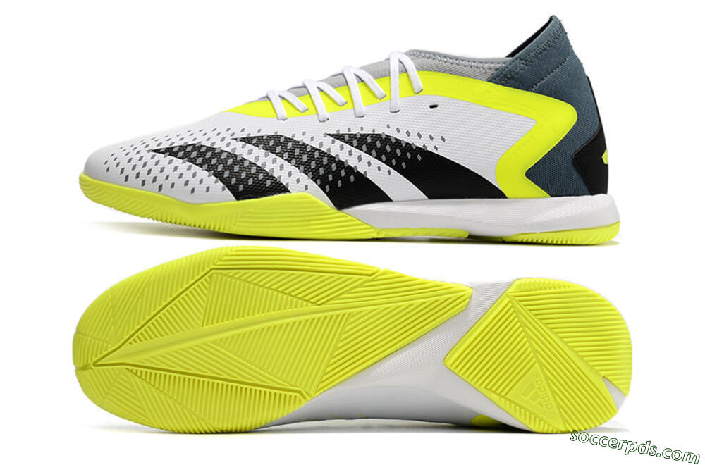 Adidas Predator Accuracy.3 IC Low-Tops Football Shoes - White/Black/Yellow 0