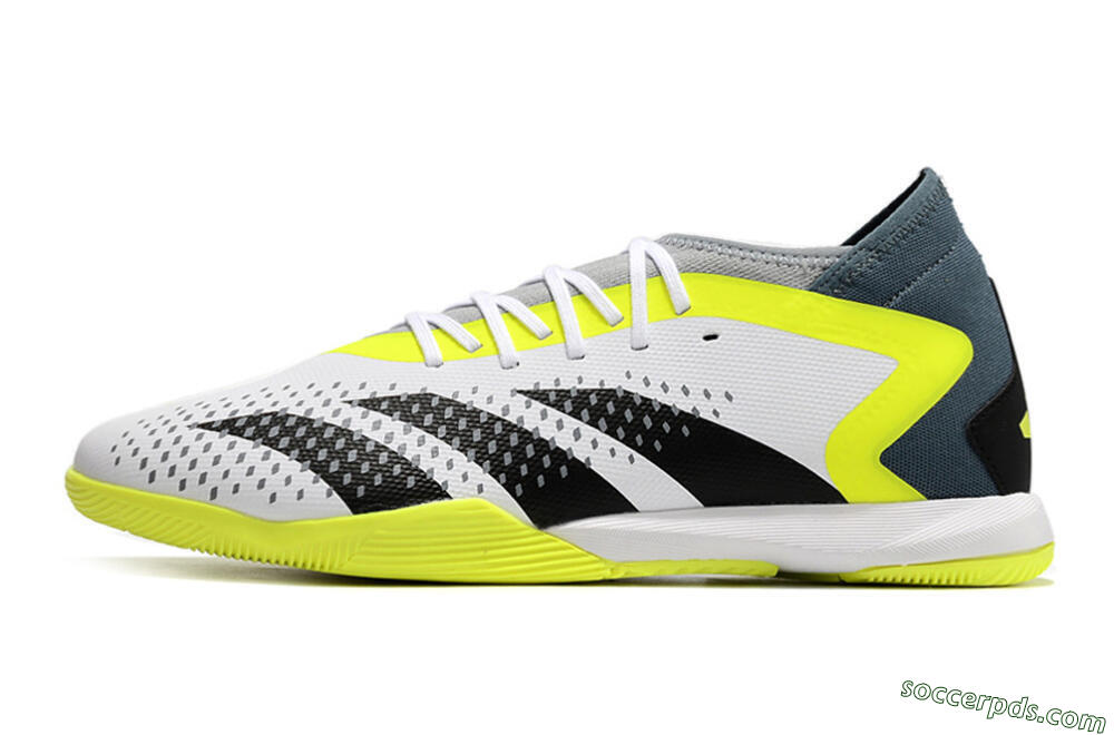 Adidas Predator Accuracy.3 IC Low-Tops Football Shoes - White/Black/Yellow 2