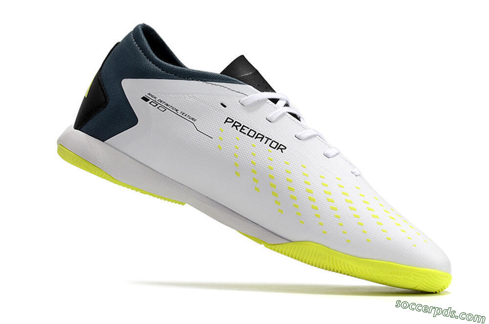 Adidas Predator Accuracy.3 IC Low-Tops Football Shoes - White/Black/Blue 4