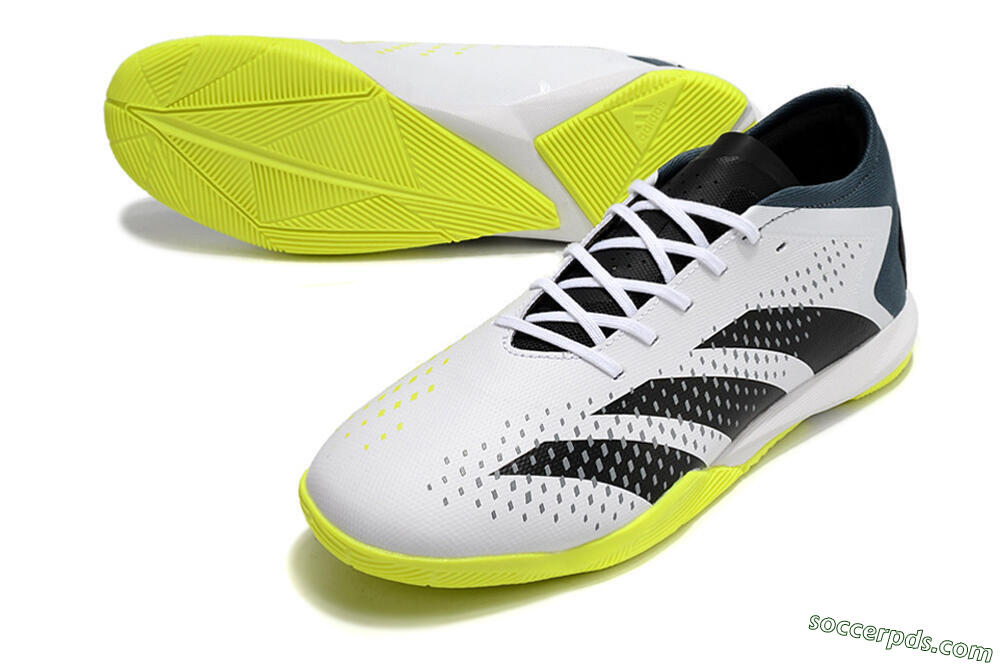Adidas Predator Accuracy.3 IC Low-Tops Football Shoes - White/Black/Blue 3
