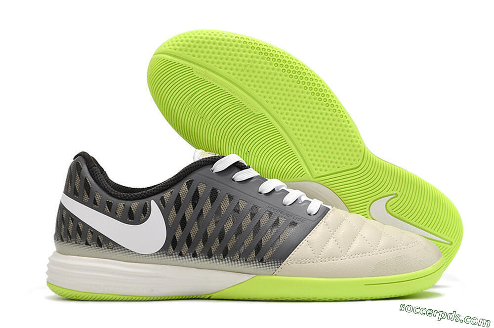 Nike Lunar Gato II IC Low-Tops Football Shoes - Grey/Black/White 1