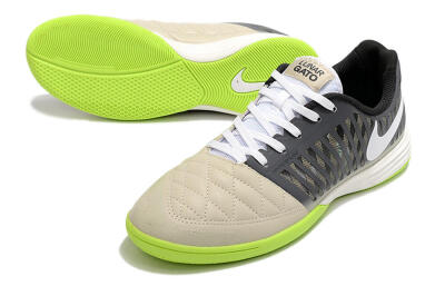 Nike Lunar Gato II IC Low-Tops Football Shoes - Grey/Black/White