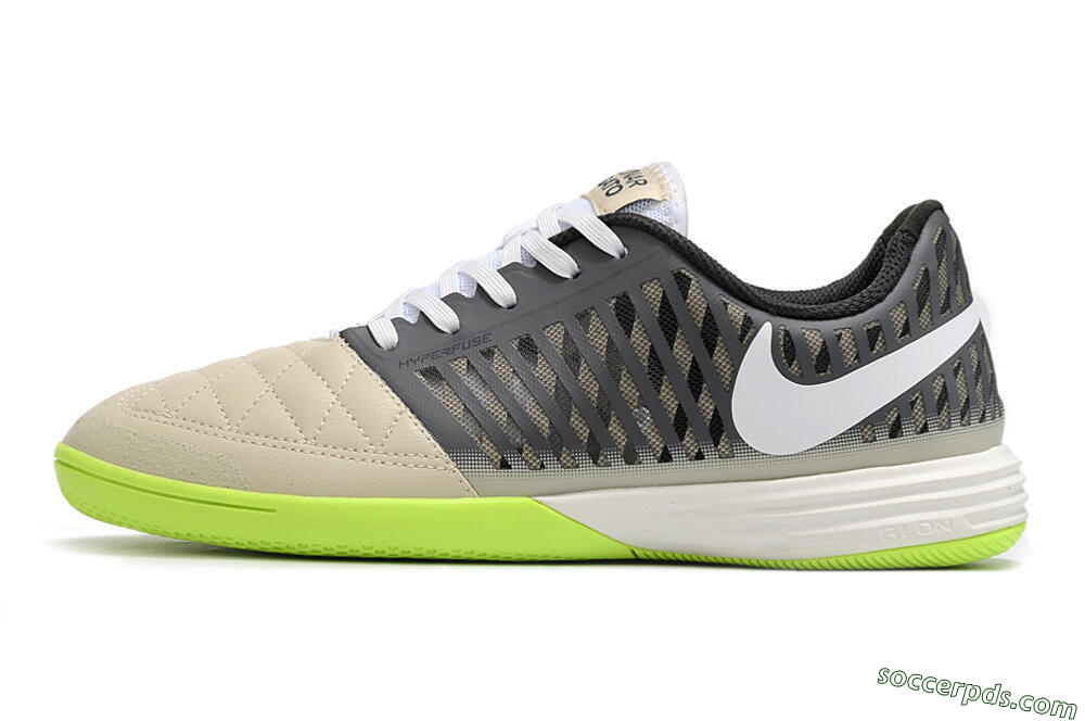 Nike Lunar Gato II IC Low-Tops Football Shoes - Grey/Black/White 2