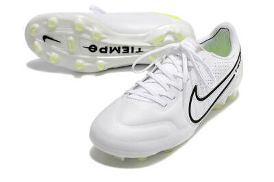 Nike Tiempo Legend 9 Elite FG Low-Tops Football Boots - White/Black/Yellow