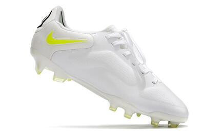 Nike Tiempo Legend 9 Elite FG Low-Tops Football Boots - White/Black/Yellow