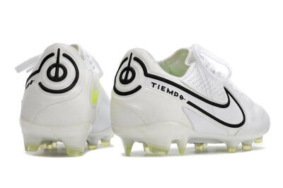 Nike Tiempo Legend 9 Elite FG Low-Tops Football Boots - White/Black/Yellow