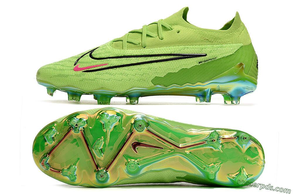 Nike Phantom GX Elite FG Low-Tops Football Boots - Green/Black/Red 0