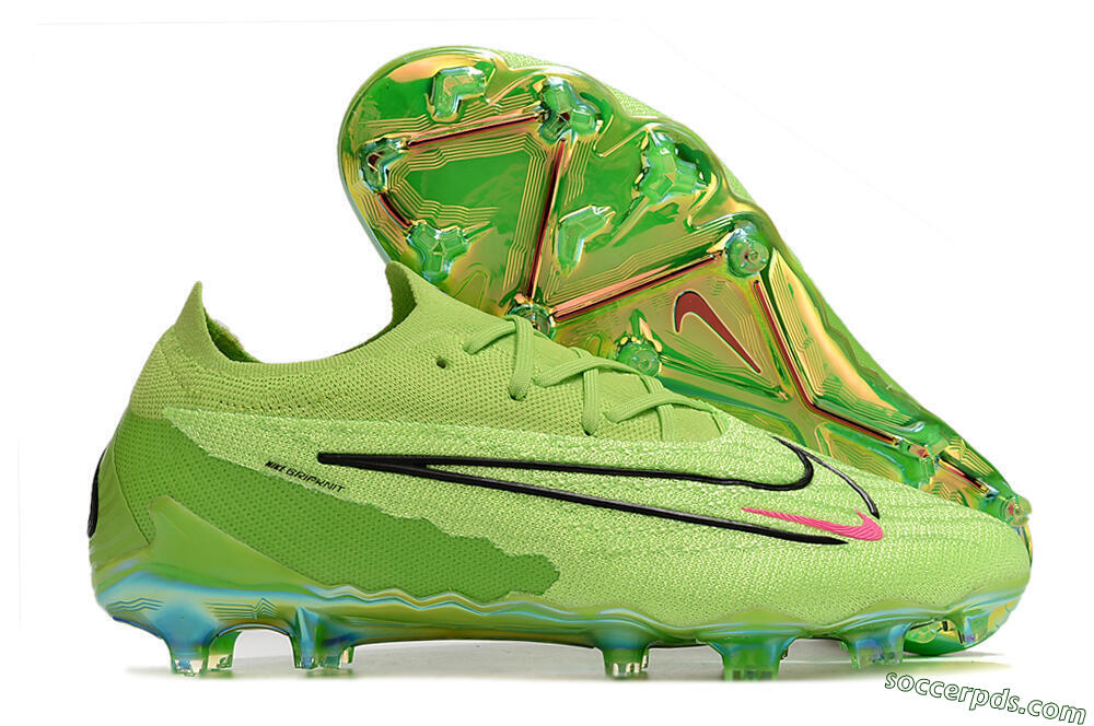 Nike Phantom GX Elite FG Low-Tops Football Boots - Green/Black/Red 1