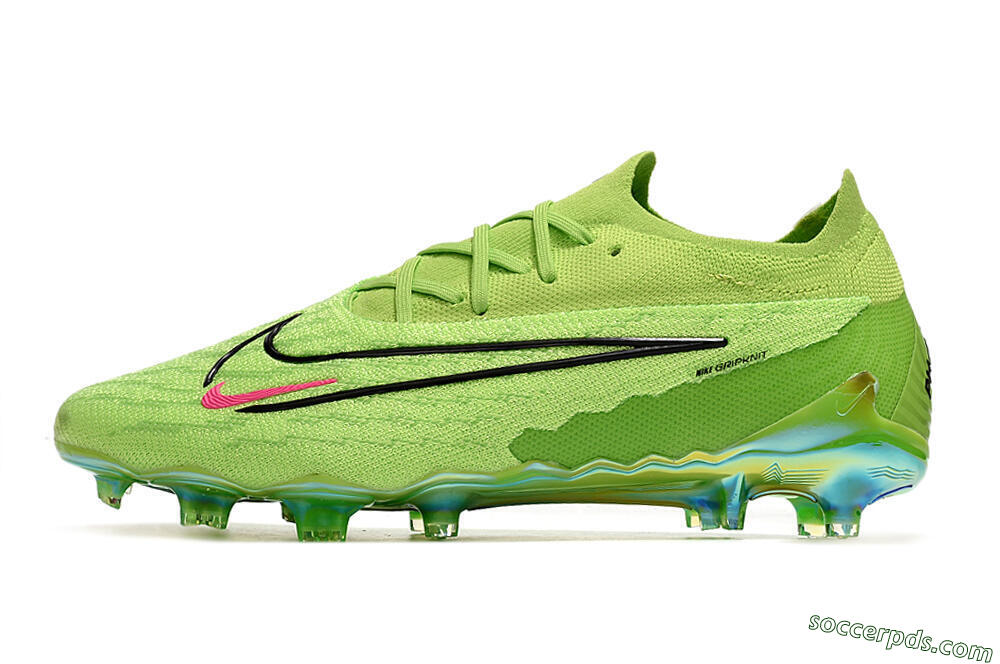 Nike Phantom GX Elite FG Low-Tops Football Boots - Green/Black/Red 2