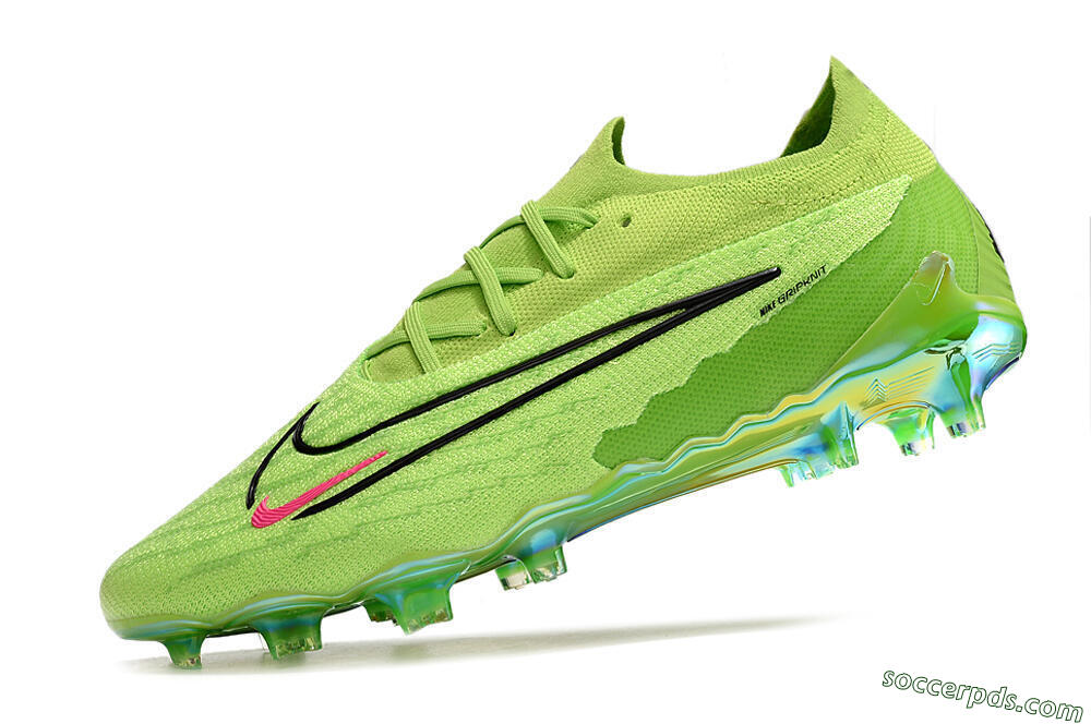 Nike Phantom GX Elite FG Low-Tops Football Boots - Green/Black/Red 5