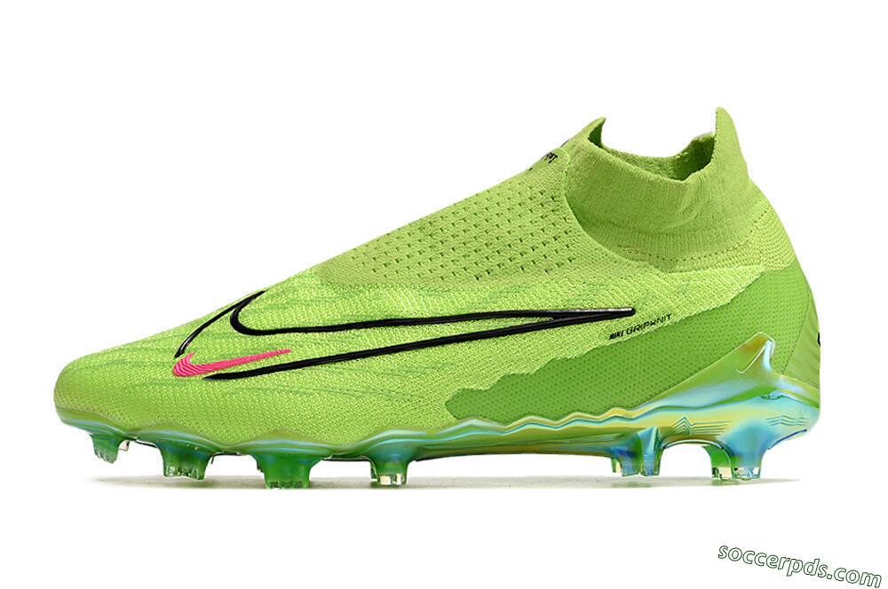 Nike Phantom GX Elite DF Link FG High-Tops Football Boots - Green/Black/Red 2