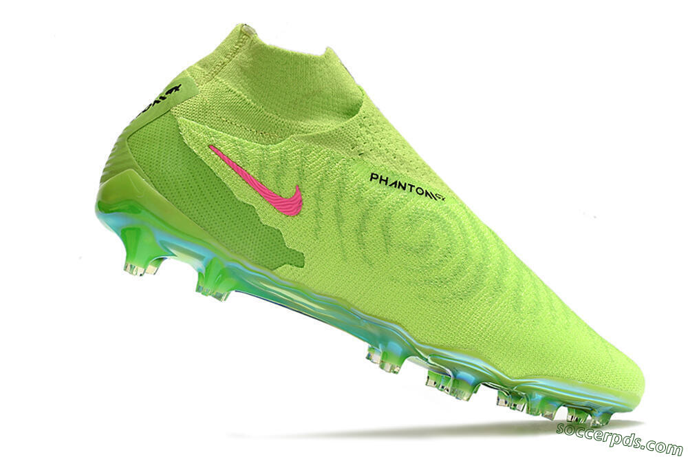 Nike Phantom GX Elite DF Link FG High-Tops Football Boots - Green/Black/Red 4
