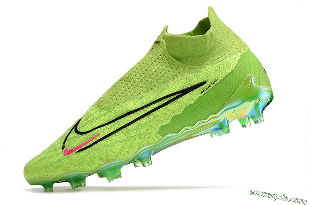 Nike Phantom GX Elite DF Link FG High-Tops Football Boots - Green/Black/Red 5