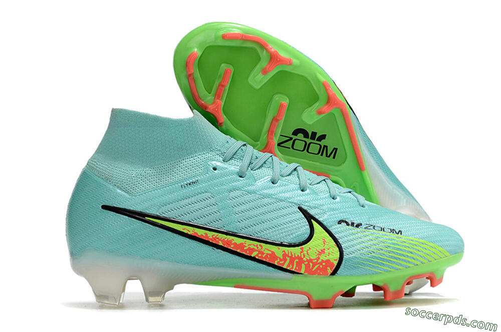 Nike Air Zoom Mercurial Superfly 9 Elite FG High-Tops Football Boots - Blue/Green/Black 1