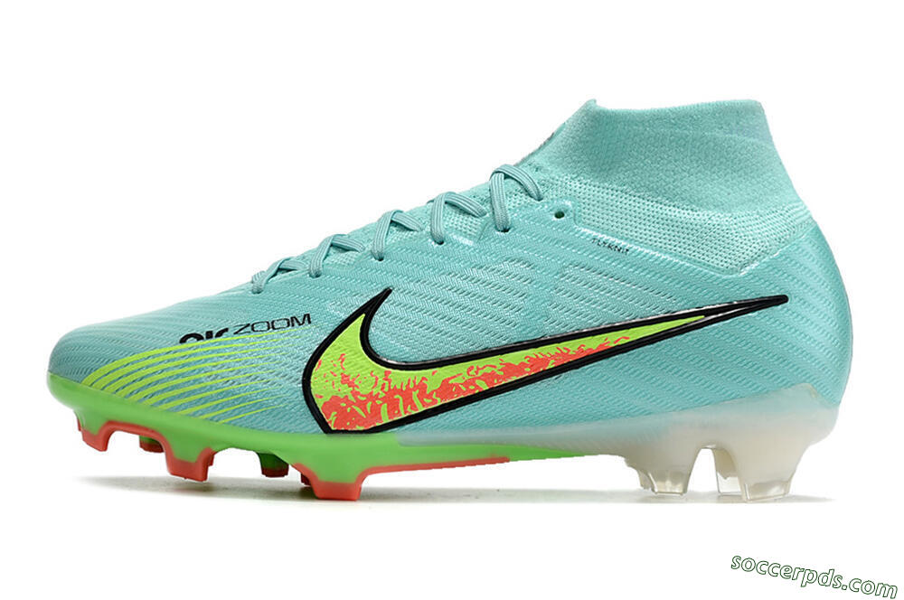 Nike Air Zoom Mercurial Superfly 9 Elite FG High-Tops Football Boots - Blue/Green/Black 2