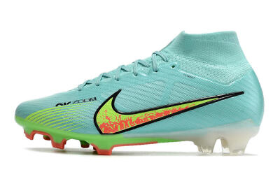 Nike Air Zoom Mercurial Superfly 9 Elite FG High-Tops Football Boots - Blue/Green/Black