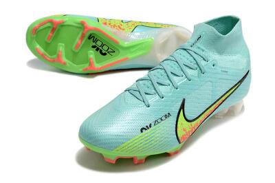 Nike Air Zoom Mercurial Superfly 9 Elite FG High-Tops Football Boots - Blue/Green/Black