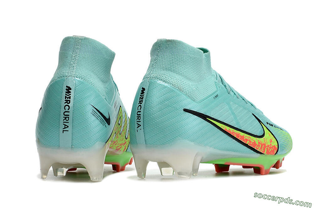Nike Air Zoom Mercurial Superfly 9 Elite FG High-Tops Football Boots - Blue/Green/Black 6