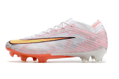 Nike Air Zoom Mercurial Vapor 15 Elite FG Low-Tops Football Boots - White/Orange/Sliver