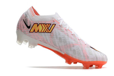 Nike Air Zoom Mercurial Vapor 15 Elite FG Low-Tops Football Boots - White/Orange/Sliver