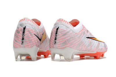 Nike Air Zoom Mercurial Vapor 15 Elite FG Low-Tops Football Boots - White/Orange/Sliver
