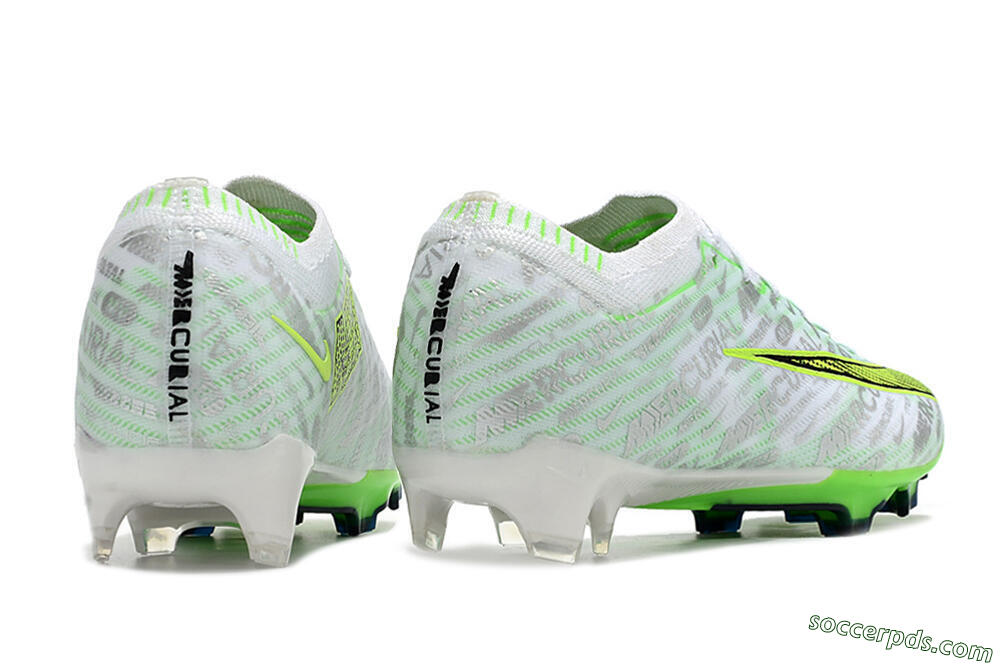 Nike Air Zoom Mercurial Vapor 15 Elite FG Low-Tops Football Boots - White/Green 6