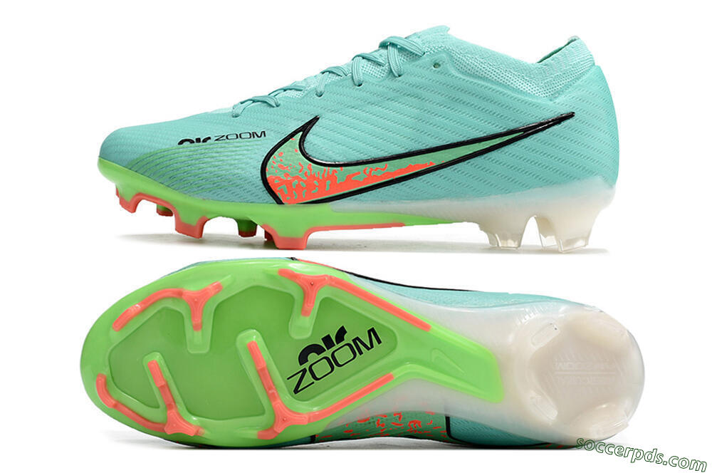 Nike Air Zoom Mercurial Vapor 15 Elite FG Low-Tops Football Boots - Blue/Green/Black 0