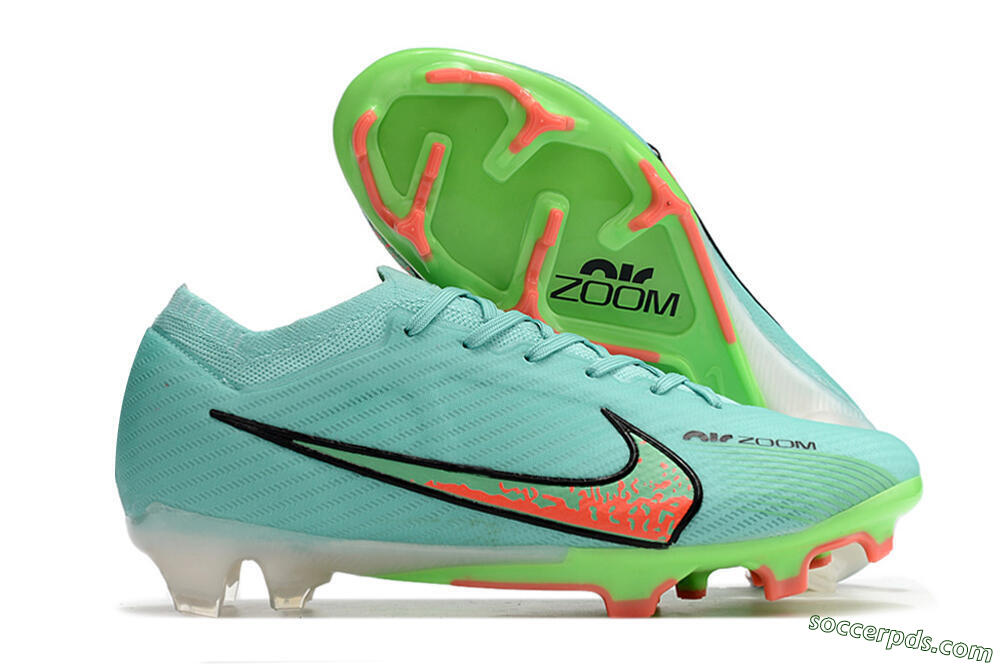 Nike Air Zoom Mercurial Vapor 15 Elite FG Low-Tops Football Boots - Blue/Green/Black 1