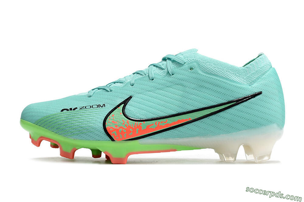 Nike Air Zoom Mercurial Vapor 15 Elite FG Low-Tops Football Boots - Blue/Green/Black 2