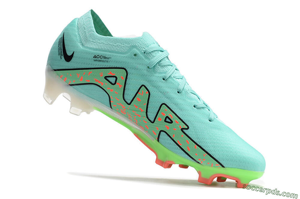 Nike Air Zoom Mercurial Vapor 15 Elite FG Low-Tops Football Boots - Blue/Green/Black 4