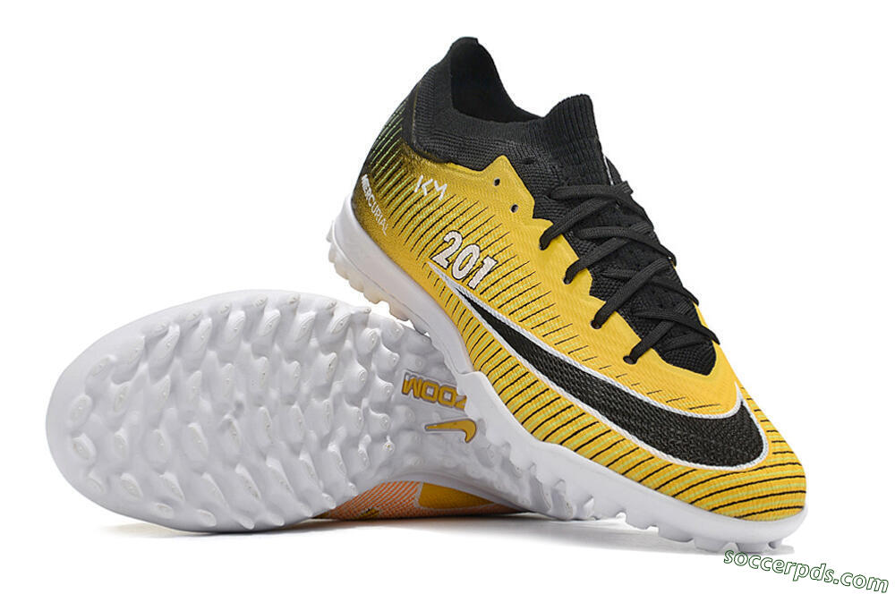 Nike Air Zoom Mercurial Vapor 15 Elite TF Low-Tops Football Shoes - Yellow/Black/White 0