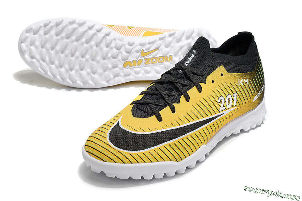 Nike Air Zoom Mercurial Vapor 15 Elite TF Low-Tops Football Shoes - Yellow/Black/White 3