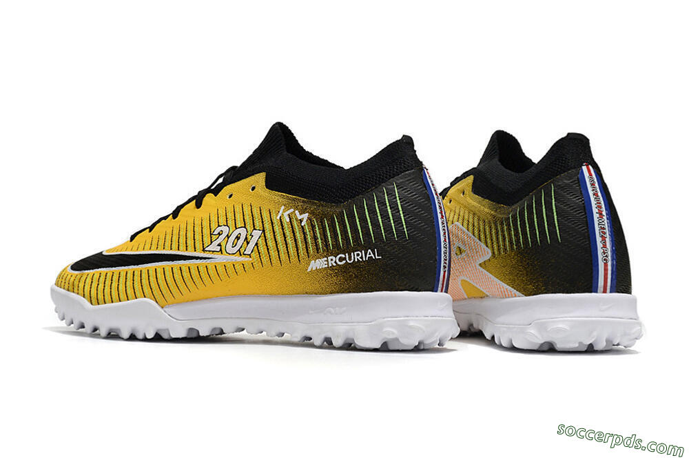 Nike Air Zoom Mercurial Vapor 15 Elite TF Low-Tops Football Shoes - Yellow/Black/White 4