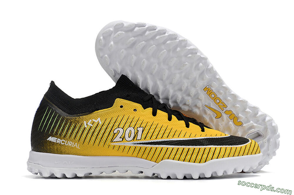 Nike Air Zoom Mercurial Vapor 15 Elite TF Low-Tops Football Shoes - Yellow/Black/White 1