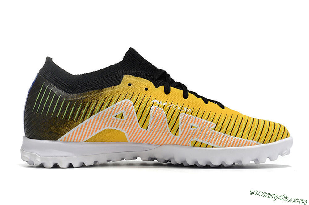 Nike Air Zoom Mercurial Vapor 15 Elite TF Low-Tops Football Shoes - Yellow/Black/White 5