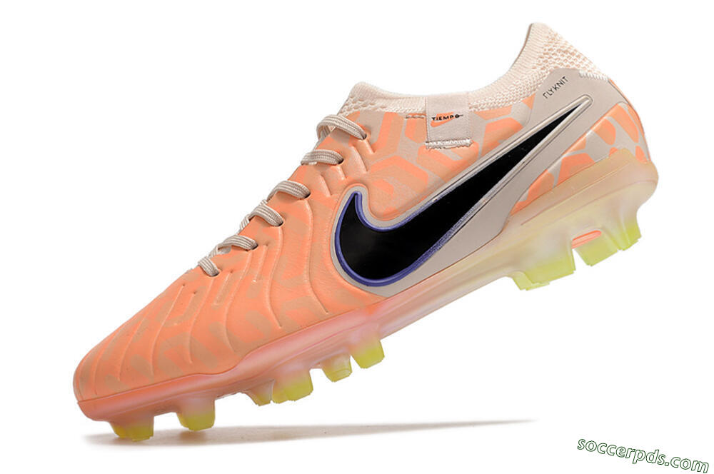 Nike Tiempo Legend 10 Elite FG Low-Tops Football Boots - Orange/Black/Guava Ice 5