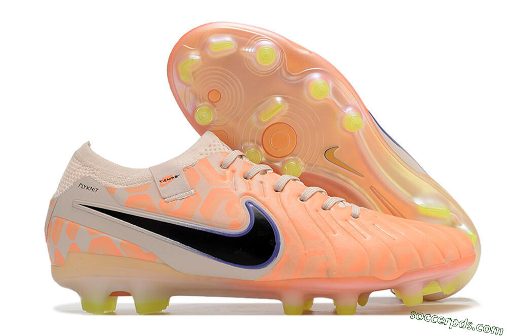 Nike Tiempo Legend 10 Elite FG Low-Tops Football Boots - Orange/Black/Guava Ice 1