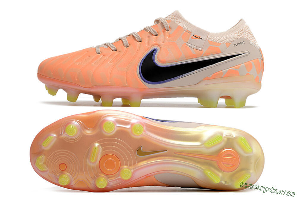 Nike Tiempo Legend 10 Elite FG Low-Tops Football Boots - Orange/Black/Guava Ice 0