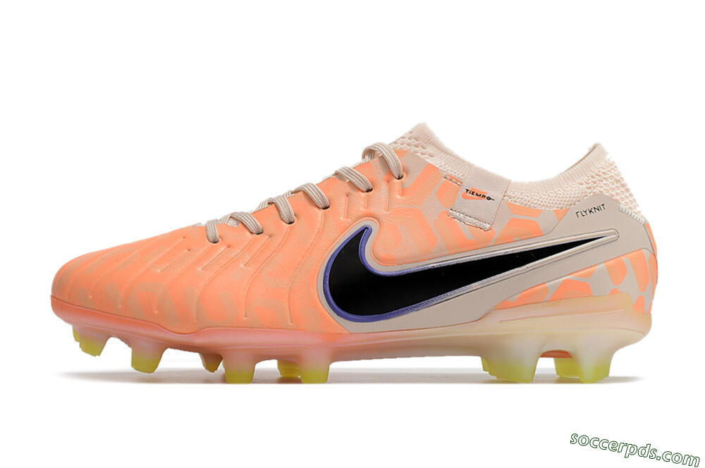 Nike Tiempo Legend 10 Elite FG Low-Tops Football Boots - Orange/Black/Guava Ice 2