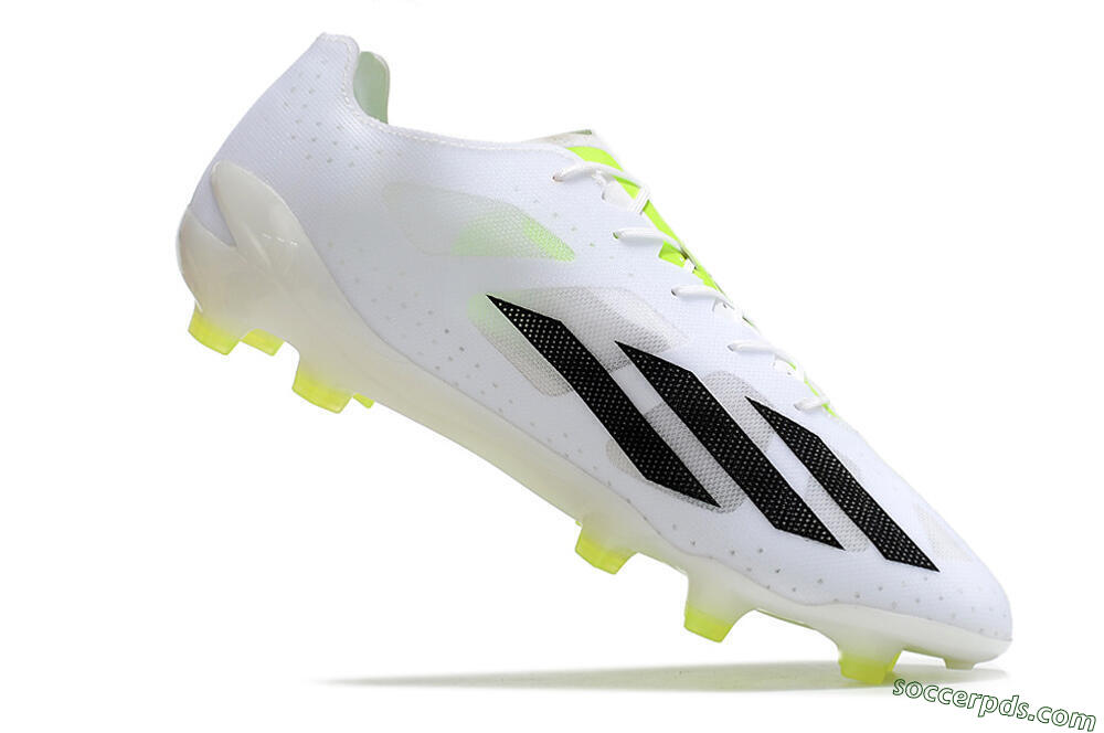Adidas X Crazyfast.1 FG Low-Tops Football Boots - White/Black/Green 4