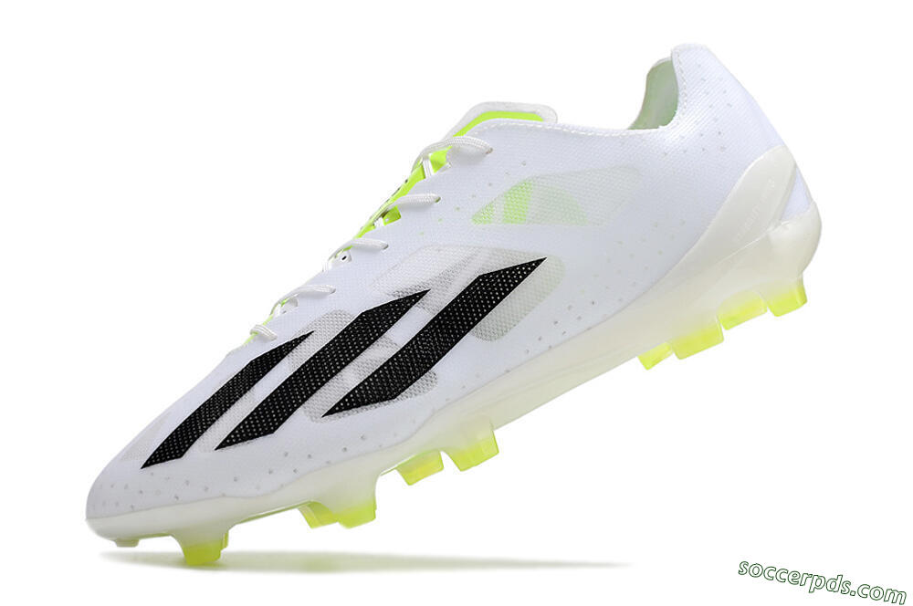 Adidas X Crazyfast.1 FG Low-Tops Football Boots - White/Black/Green 5