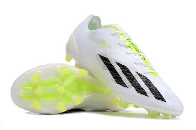 Adidas X Crazyfast.1 FG Low-Tops Football Boots - White/Black/Green
