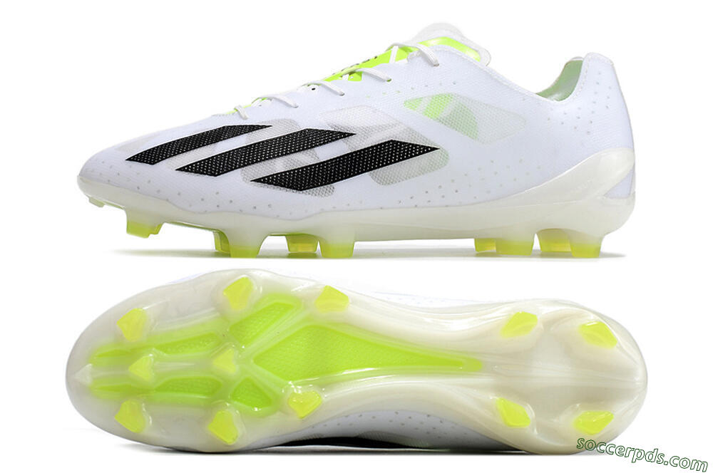Adidas X Crazyfast.1 FG Low-Tops Football Boots - White/Black/Green 0