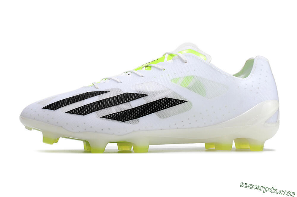 Adidas X Crazyfast.1 FG Low-Tops Football Boots - White/Black/Green 2